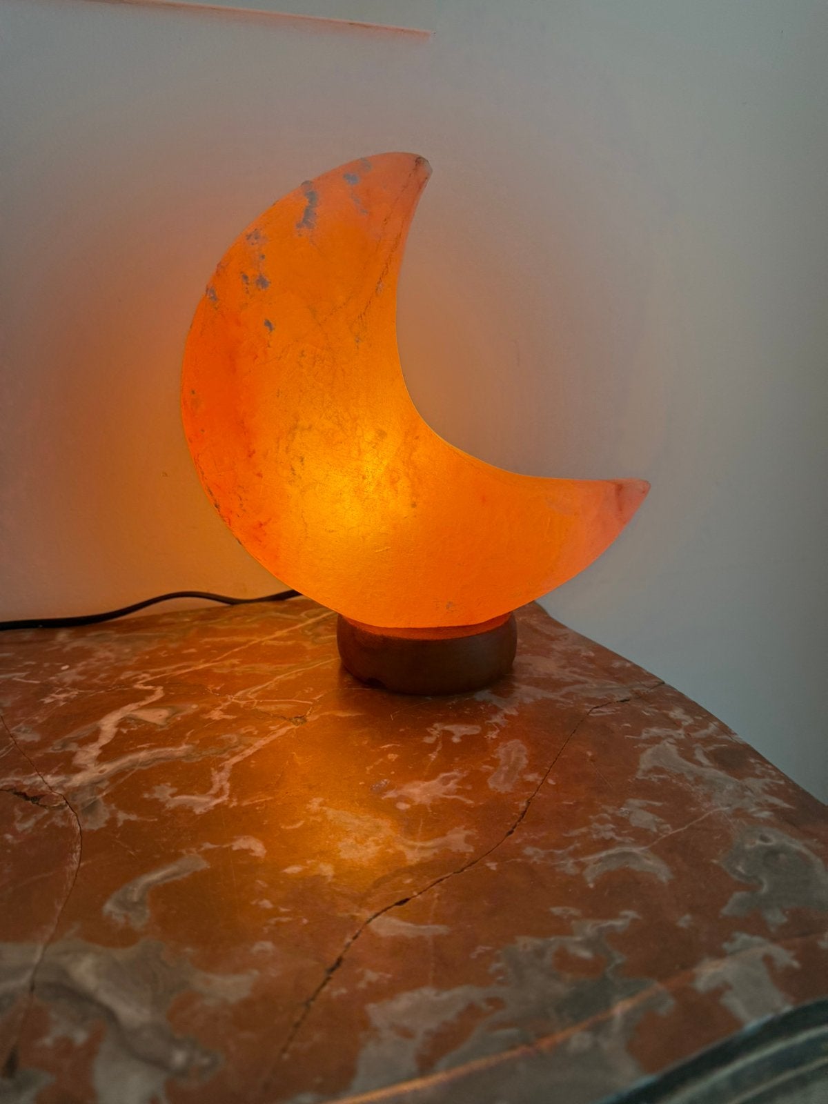 Zoutlamp maan, Huis en Inrichting, Lampen | Tafellampen, Ophalen, Nieuw, Zoutlamp