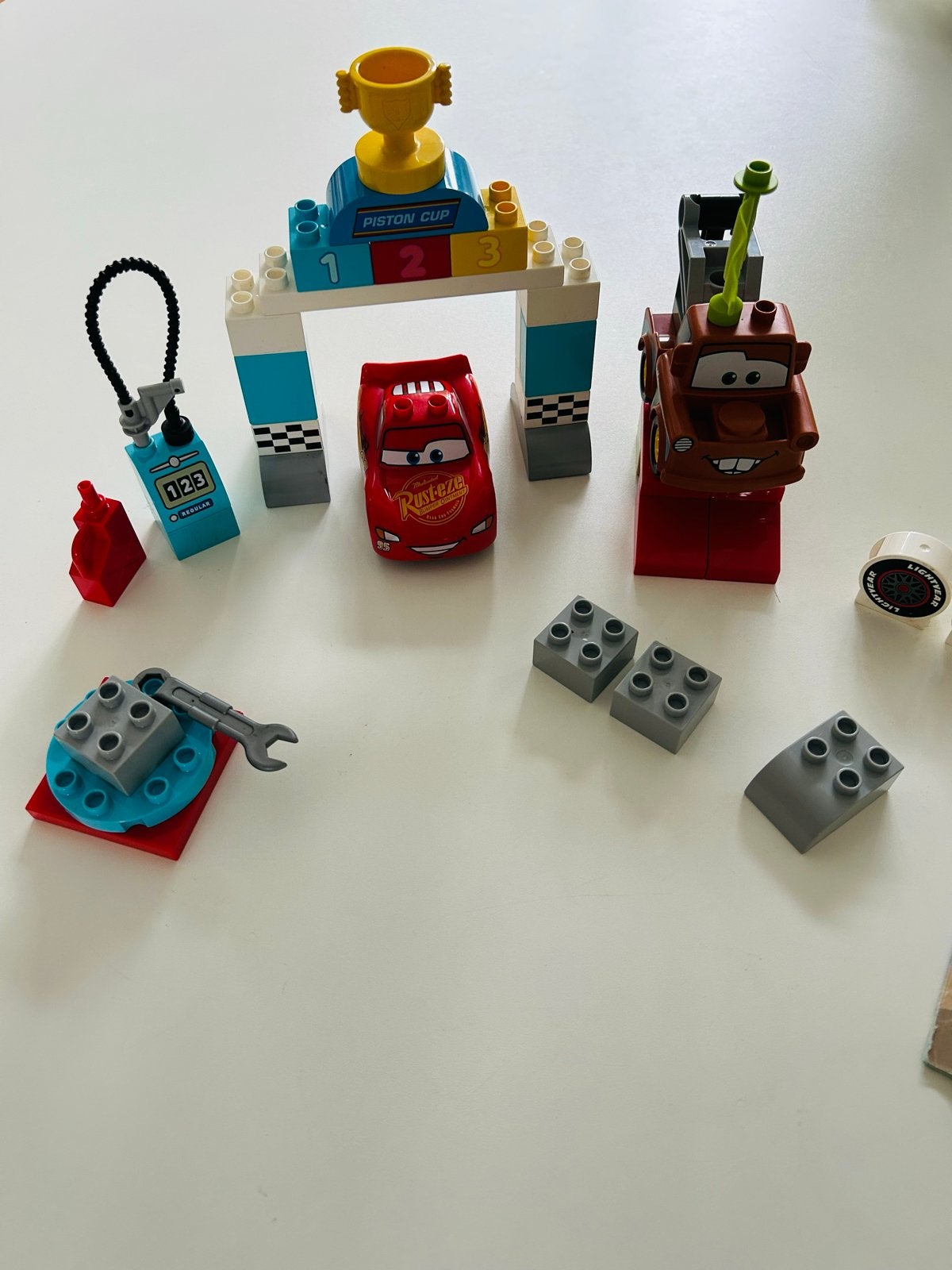 Duplo Disney Cars Speelset 10924 Bliksem McQueen Takel, Gebruikt, Ophalen of Verzenden, Compleet, Complete set