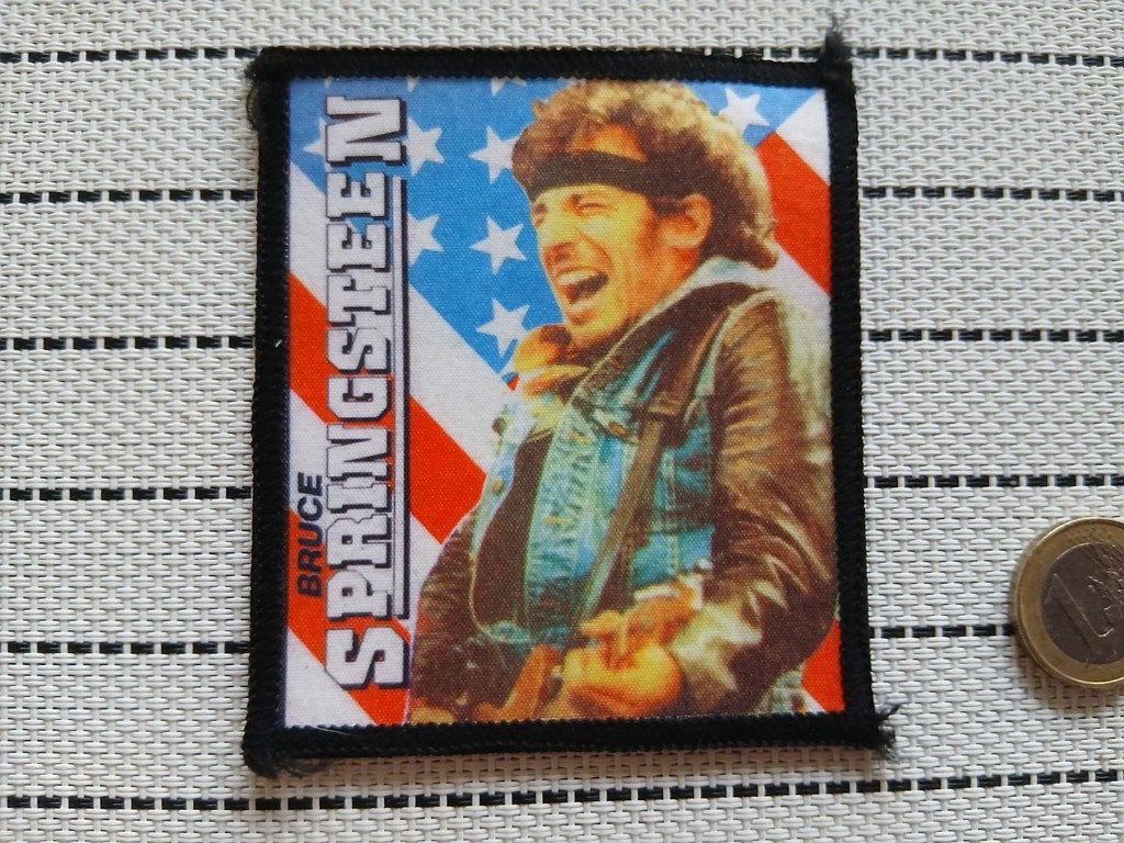 Bruce Springsteen vintage printed 80's patch s33, Verzenden, Nieuw, Kleding