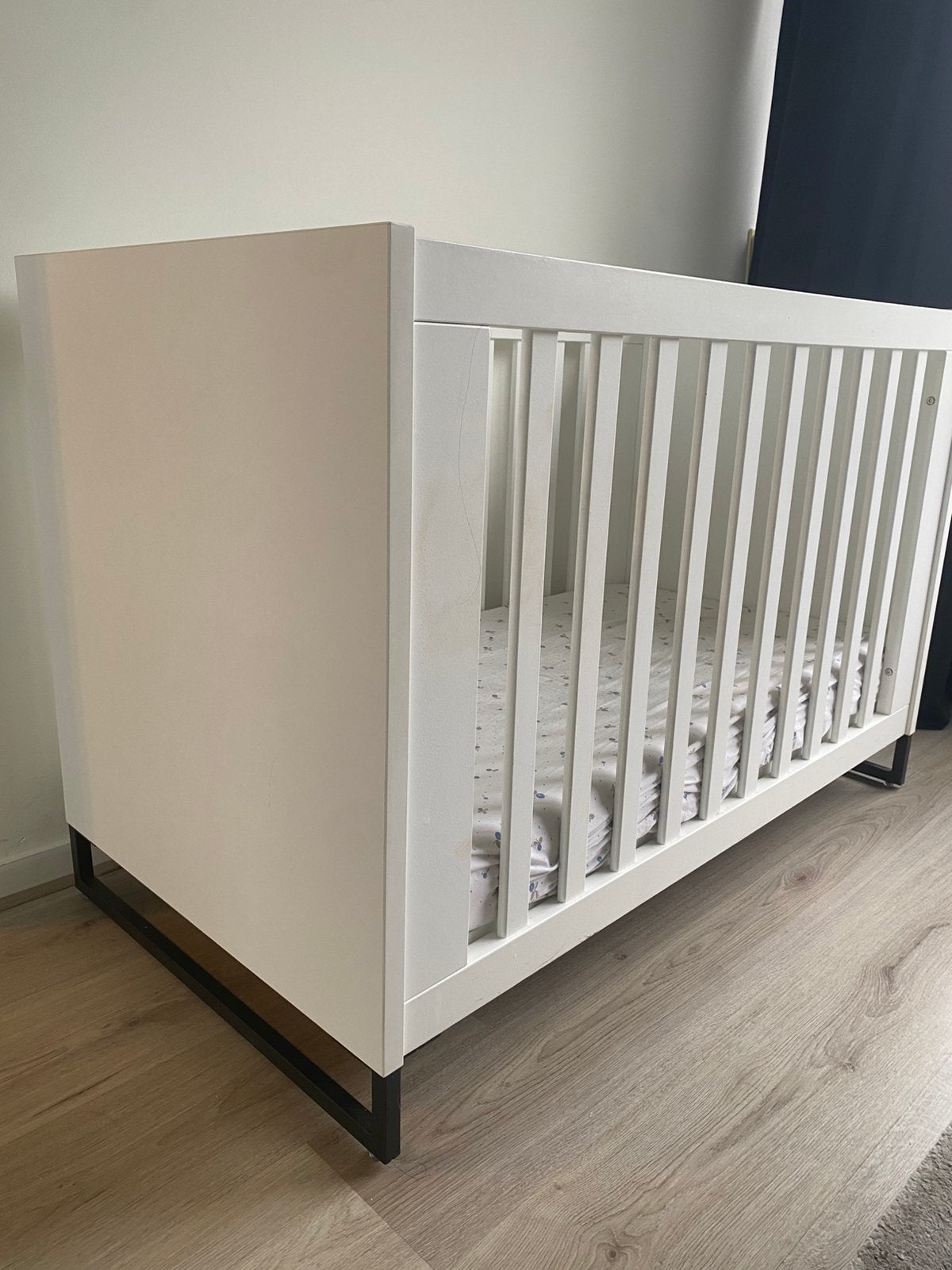Bed frame 60x120 (height- adjustable) +mattress/Pick up ASAP, Ophalen, Zo goed als nieuw, Minder dan 140 cm, Minder dan 70 cm