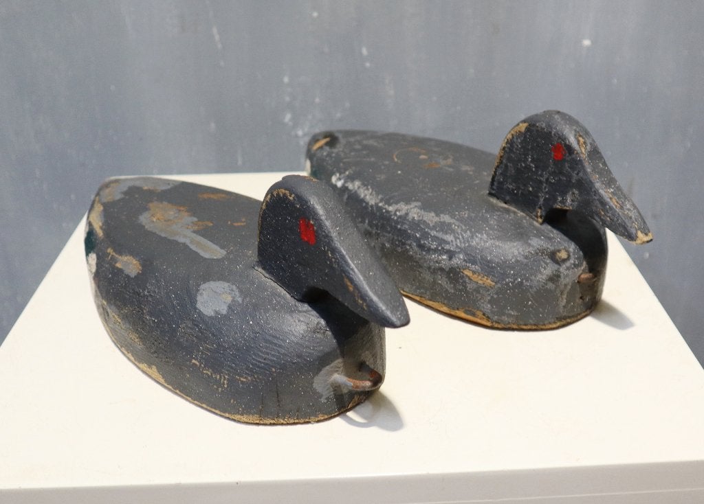 Paar antieke houten lokeenden, Ophalen of Verzenden