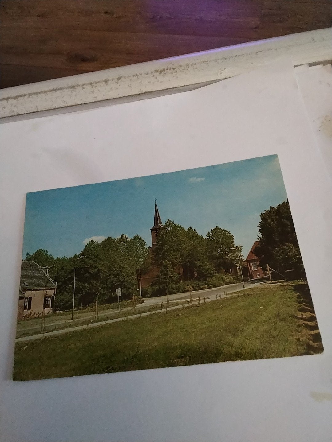 Oude ansichtkaart Groeten uit Heenvliet met kerk, Verzamelen, Ansichtkaarten | Nederland, Ophalen of Verzenden, 1960 tot 1980