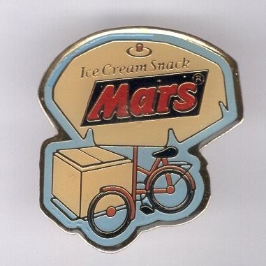 Mars Ice Cream Snack koper IJsbakfiets PIN ( BLAD7_738), Ophalen of Verzenden, Zo goed als nieuw, Merk, Speldje of Pin