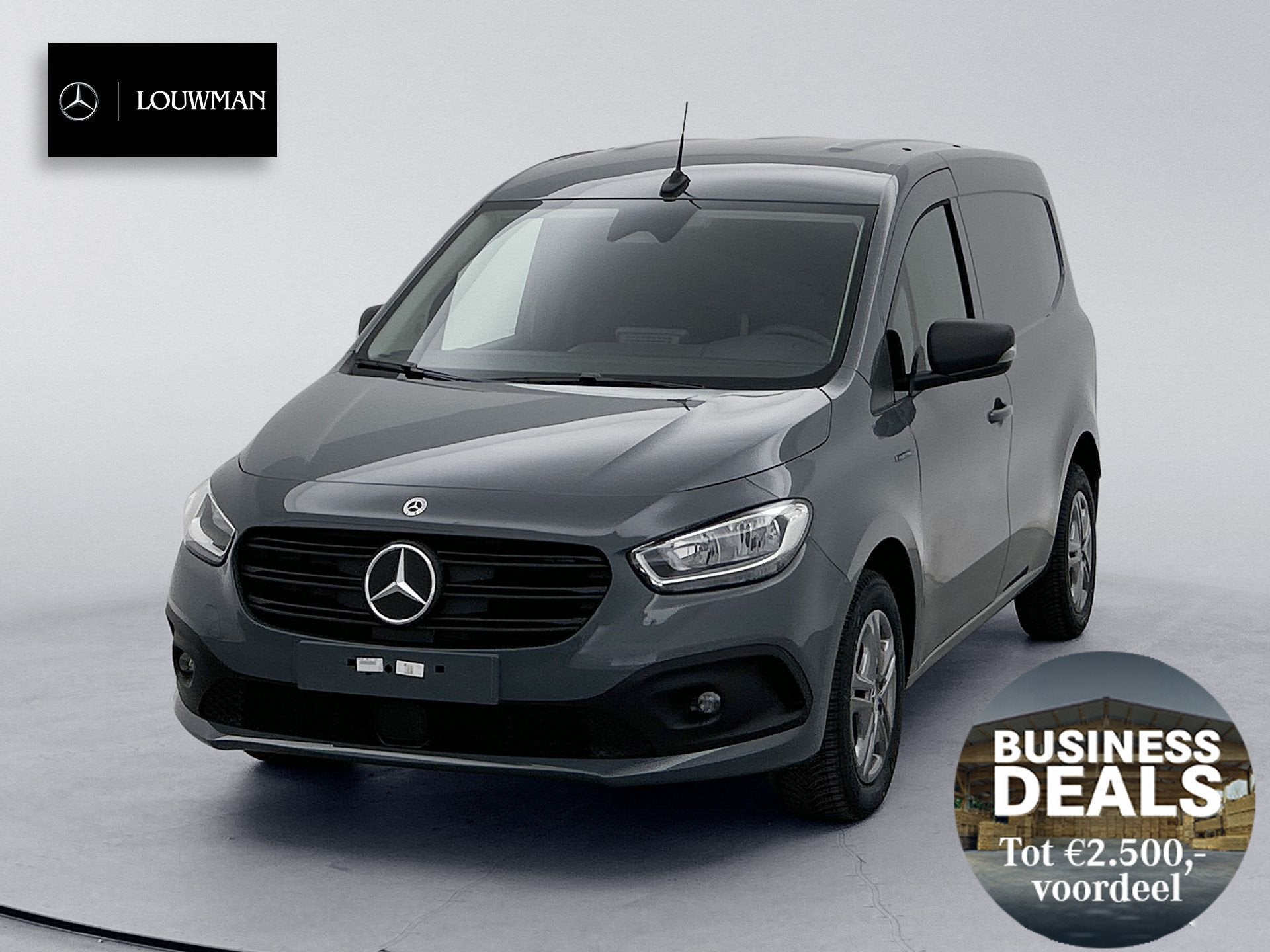 Mercedes-Benz eCitan 0,99% RENTE - 112 L1 BUSINESS SOLUTION, Stof, Nieuw, 1782 kg, Zilver of Grijs