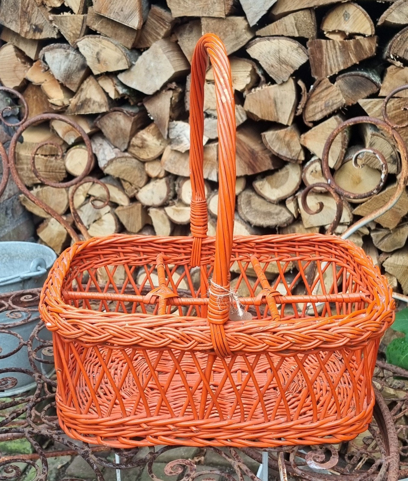 vintage flessen mand opbergmand flessenrek, Ophalen of Verzenden