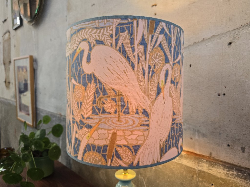 Mid Century Design Tafellamp | Vintage Lamp Nieuwe Kap Blauw, Blauw, Gebruikt, Vintage, Met schakelaar