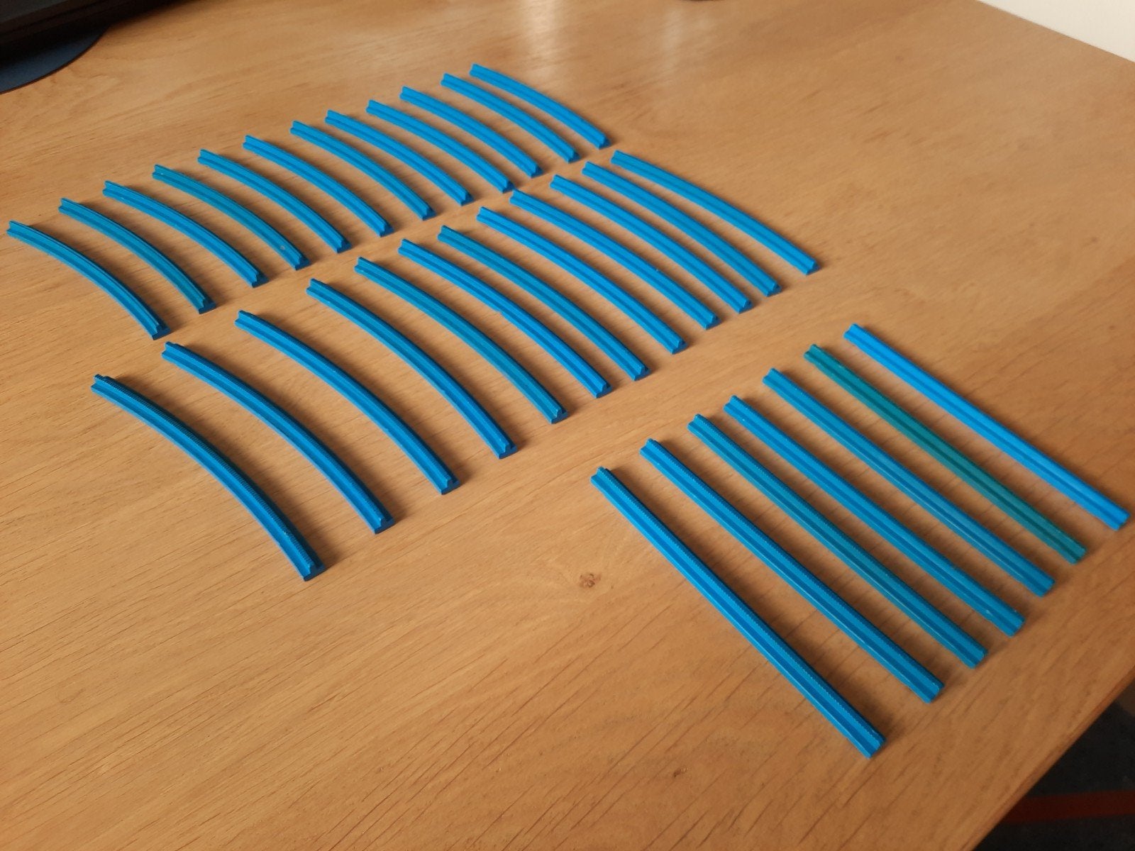 Blauwe Lego Rails - Rechte en Gebogen Stukken, Kinderen en Baby's, Lego, Ophalen of Verzenden, Losse stenen, City