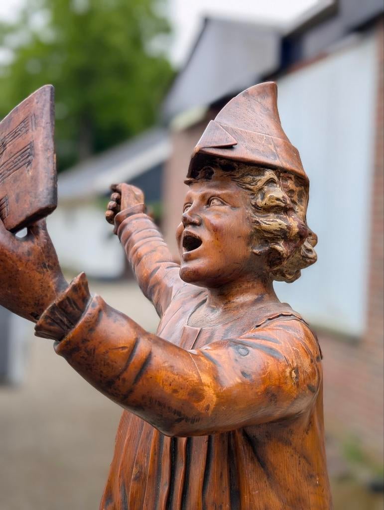 Antiek houten beeld. 85 hoog. €490., Ophalen