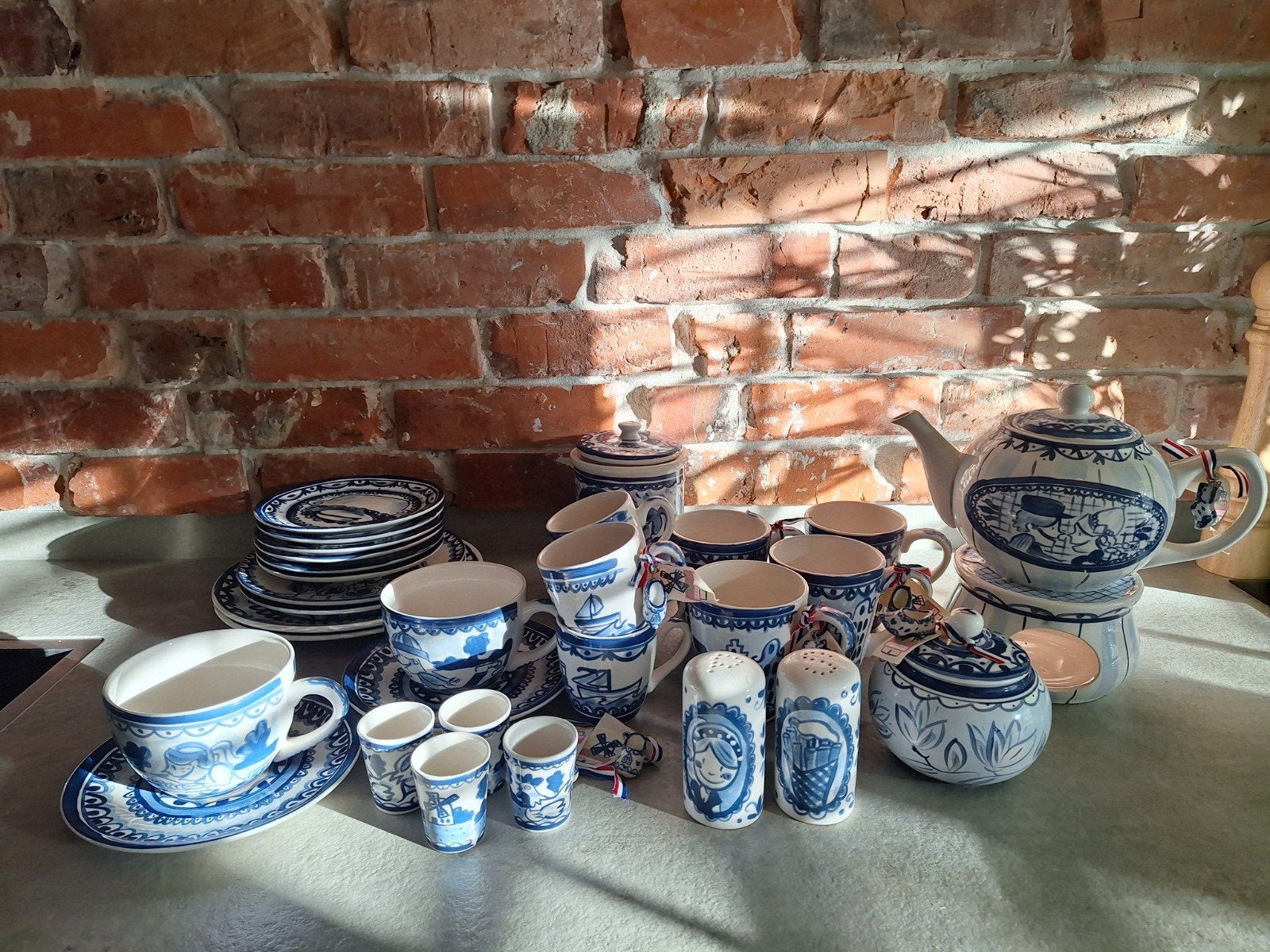 Groot Blond Amsterdam Delftsblauw Servies - Compleet Set, Ophalen, Keramiek, Landelijk/Boerenbont, Zo goed als nieuw