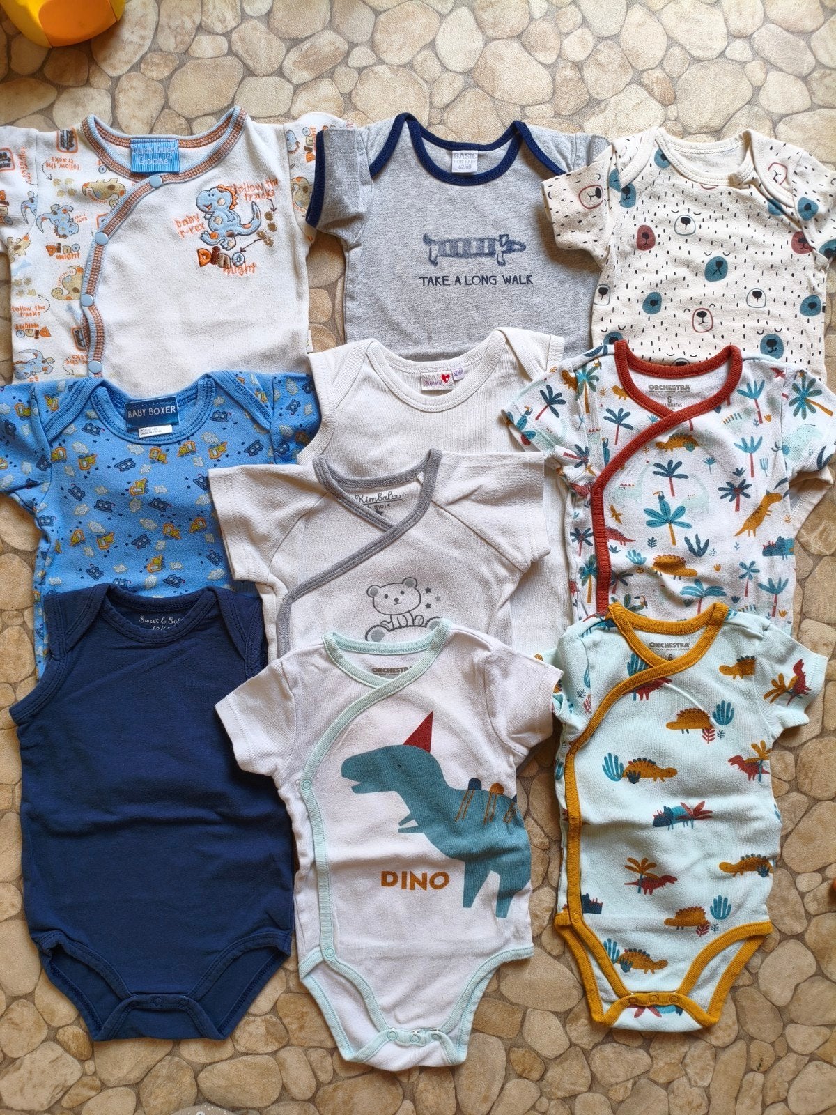 10 rompers met korte mouw – 6 maanden (68 cm), Nacht- of Onderkleding, Gebruikt, Jongetje of Meisje, Ophalen of Verzenden