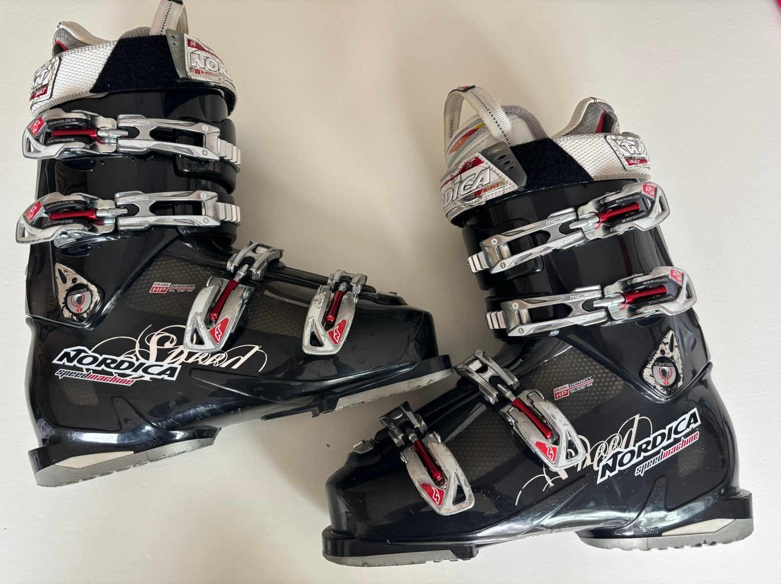 Nordica Speedmachine skischoenen - Maat 39/40 (260-265), Sport en Fitness, Ophalen, 160 tot 180 cm, Gebruikt, Schoenen
