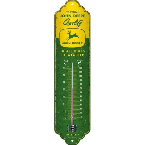 John Deere Kinds of weather metalen reclame thermometer deco, Reclamebord, Info@deconoord.nl, Deco Noord, Nieuw
