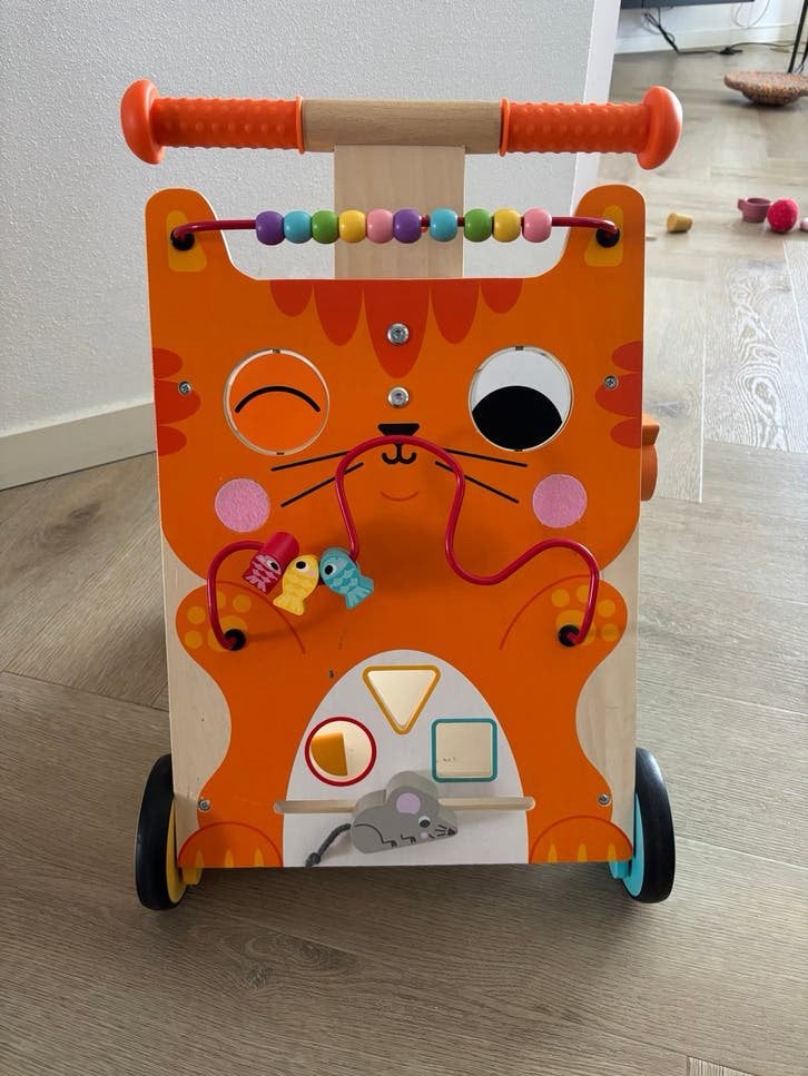 Janod Houten Loopwagen, Ophalen, Zo goed als nieuw, Overige typen, Met wieltjes