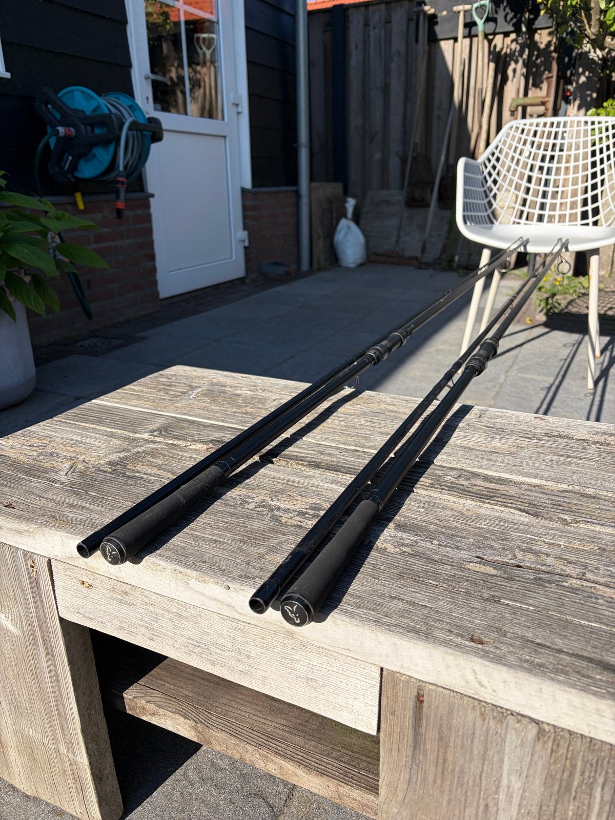 2x FOX Warrior S - 2.75lb Karperhengels, Watersport en Boten, Ophalen, Zo goed als nieuw, Werphengel