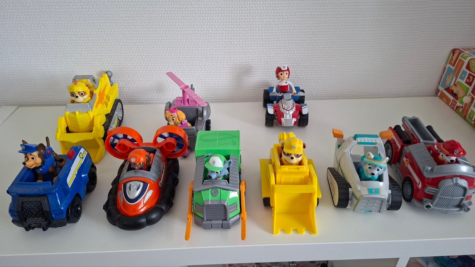 Paw Patrol Voertuigen Set - 9 stuks, Ophalen of Verzenden, Zo goed als nieuw