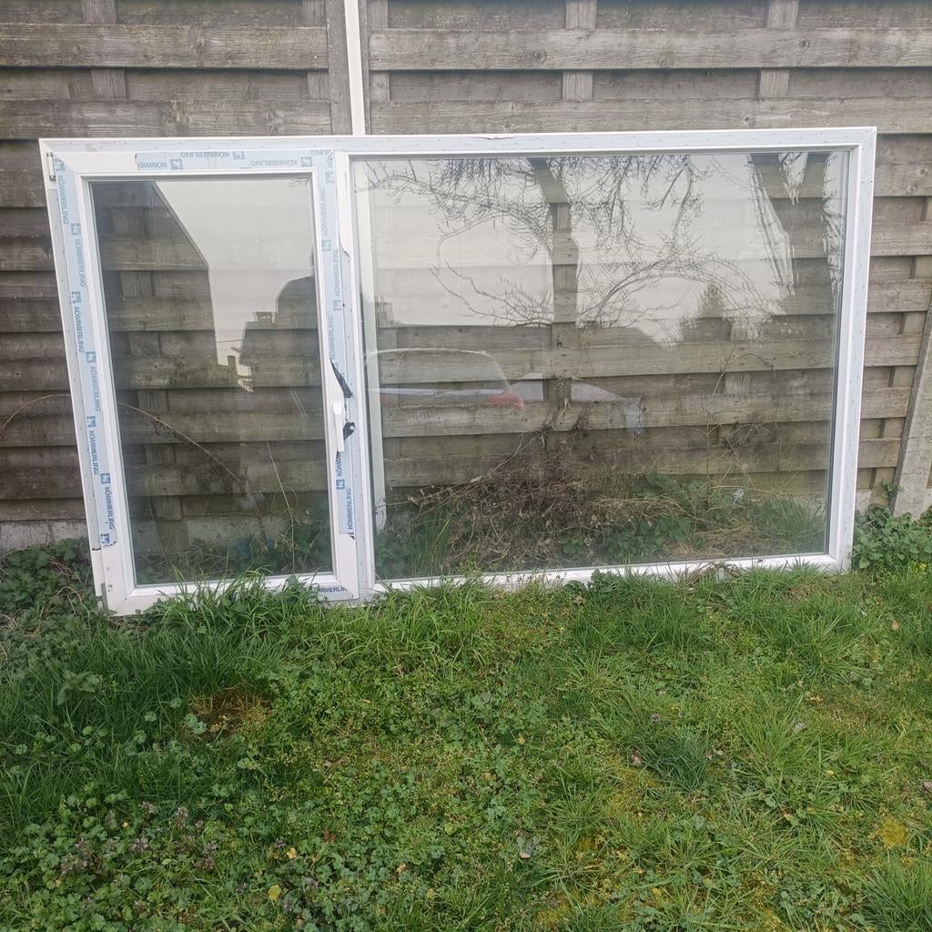 Nieuw kunststof raam 2535x1485x75, Ophalen of Verzenden, Nieuw, Minder dan 80 cm, Gevelraam of Ruit