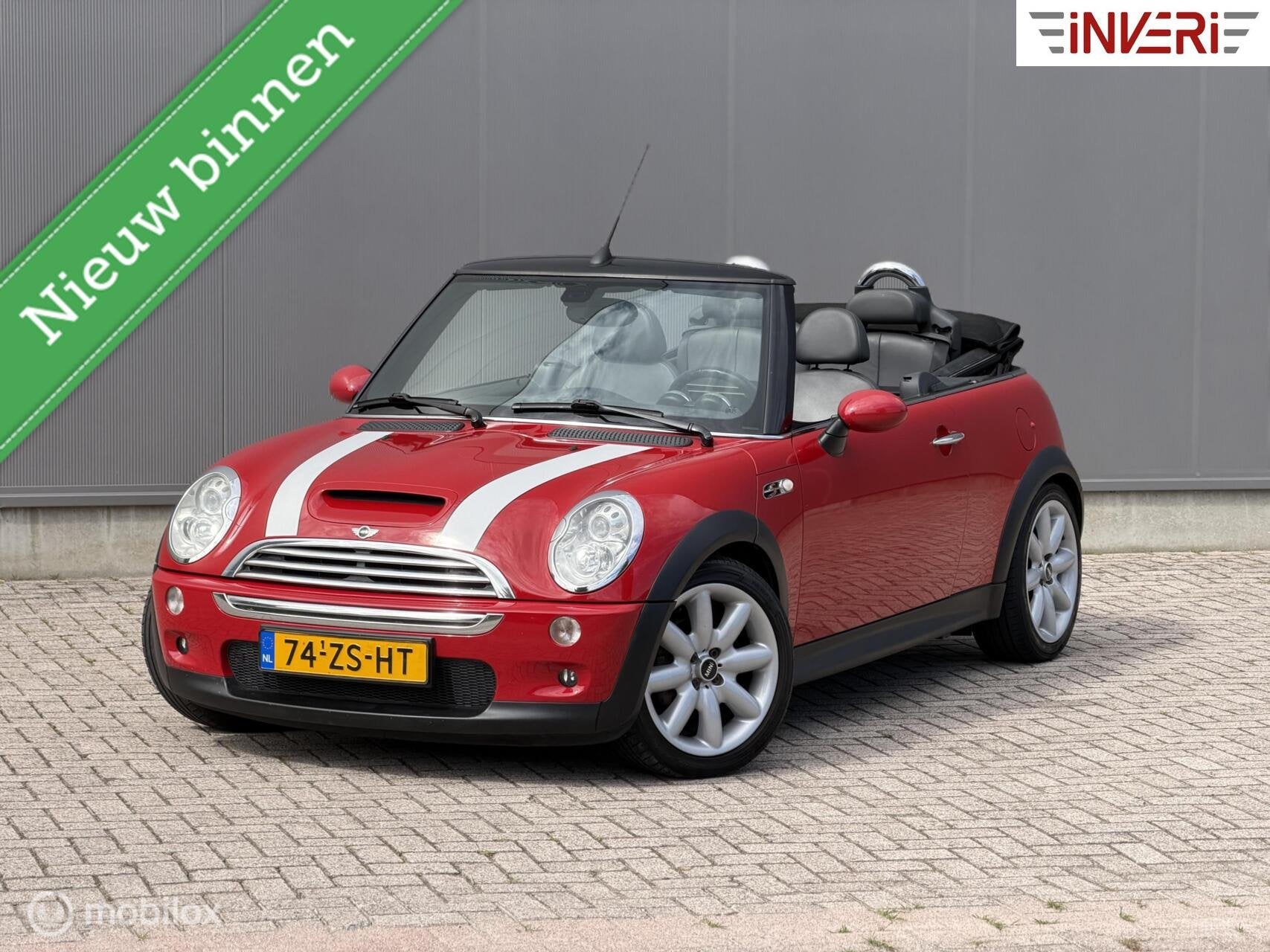 Mini Cabrio 1.6 Cooper S Chili | Chili Red | Unieke staat |, Gebruikt, Zwart, 4 cilinders, Cabriolet