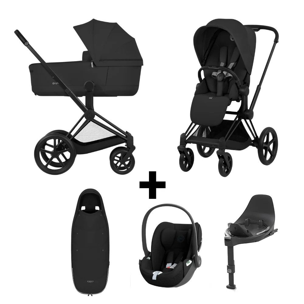 Cybex Priam Black kinderwagen + Isofix + Maxi Cosi + voetenz, Kinderen en Baby's, Overige merken, Ophalen of Verzenden, Zo goed als nieuw