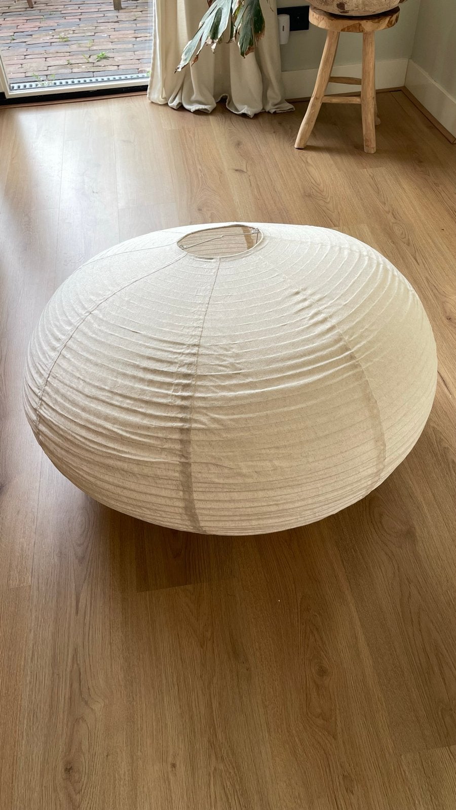 Sklum linnen lampenkap, diameter 80 cm, Huis en Inrichting, Ophalen of Verzenden, Zo goed als nieuw, Natuurlijk materiaal