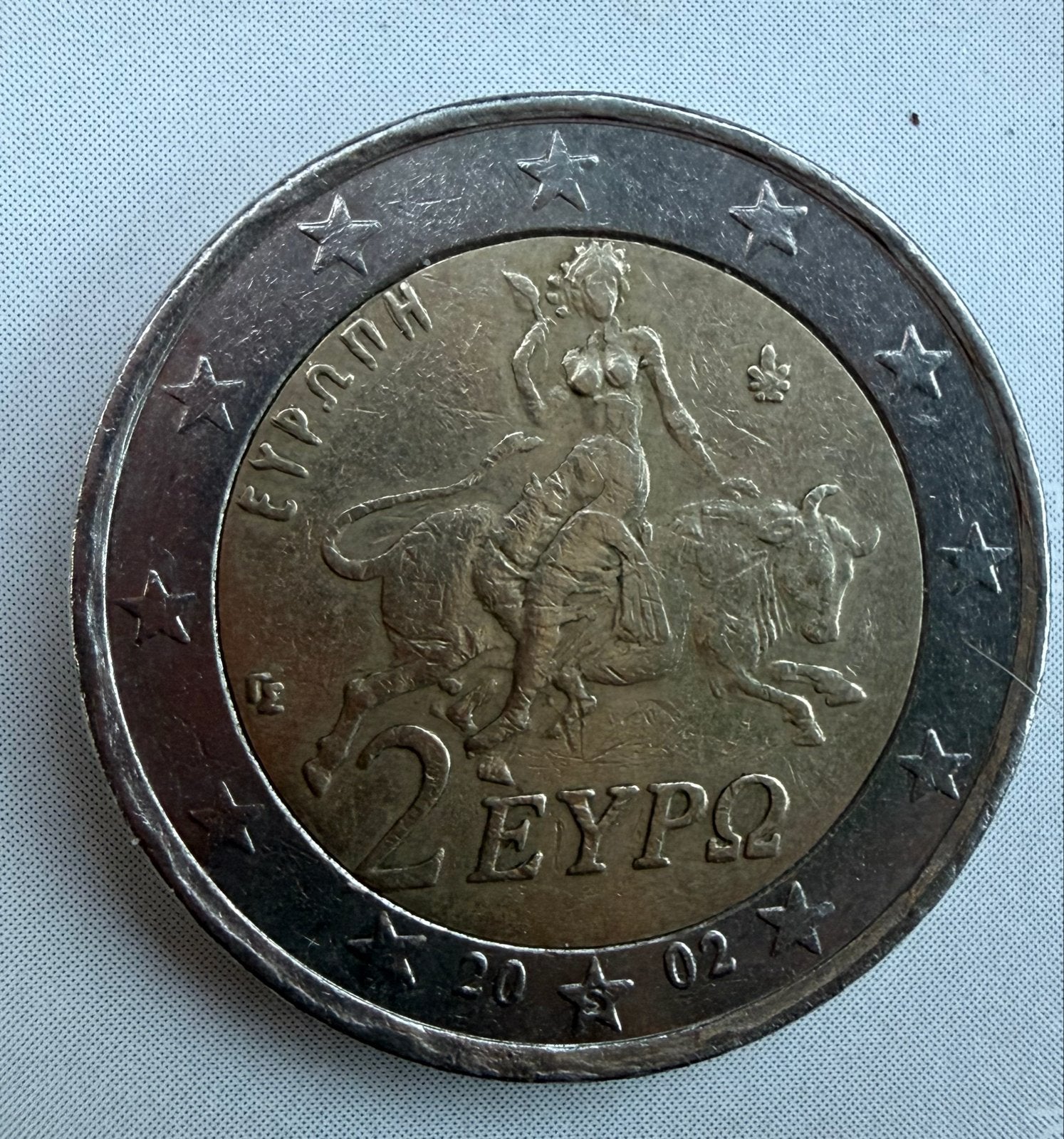Griekse 2 Euro munt 2002 -  met S markering, Postzegels en Munten, Munten | Europa | Euromunten, Ophalen of Verzenden, Griekenland