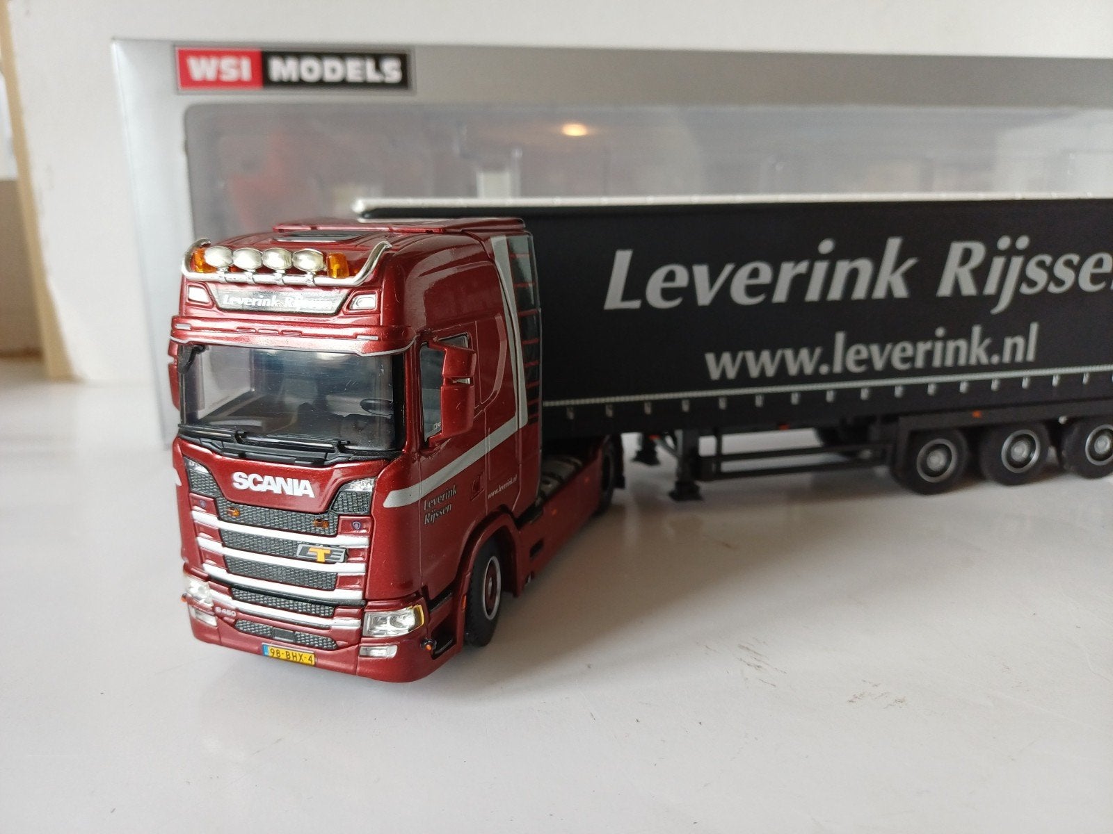 WSI scania S450  van LEVERINK Rijssen met trailer, Ophalen of Verzenden, Nieuw, Bus of Vrachtwagen, Wsi