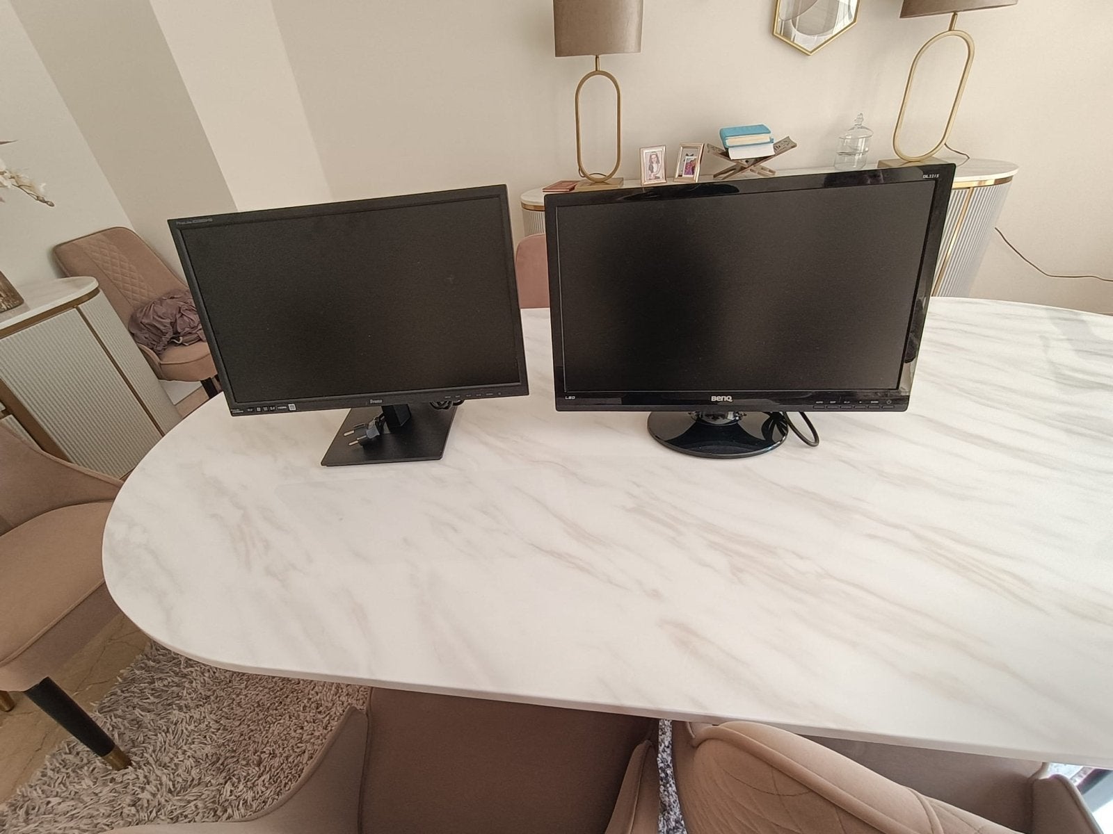Twee monitoren: Iiyama ProLite E2483HS en BenQ GL2250, Computers en Software, Monitoren, Ophalen, Gebruikt, Full HD, HDMI