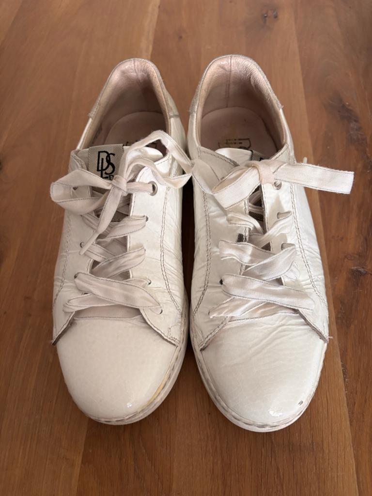DLSport Glitter Bianco Sneakers Maat 39, Ophalen of Verzenden, Gedragen, Wit, Sneakers of Gympen