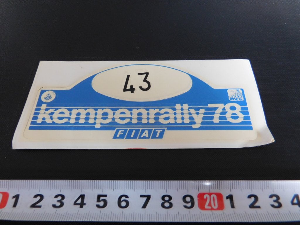 sticker FIAT kempenrally WEC #43, Ophalen, Zo goed als nieuw