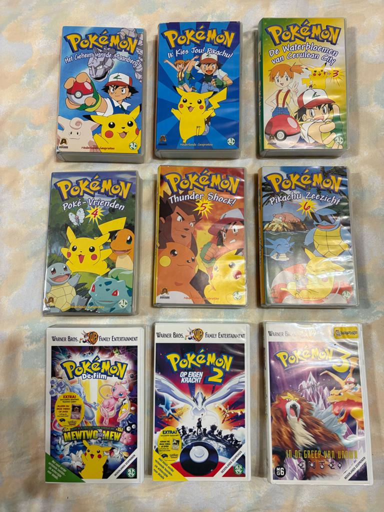 Pokémon VHS Banden 1-6 & Films 1-3 Collectie, Cd's en Dvd's, VHS | Kinderen en Jeugd, Ophalen of Verzenden, Gebruikt
