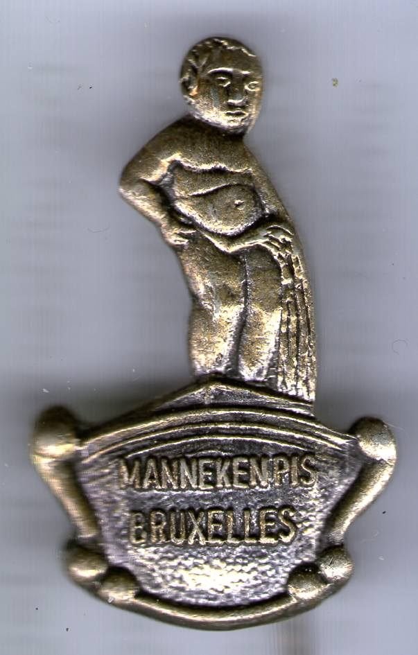 Manneke PIS Bruxelles zilverkleurig speldje ( U_084), Verzamelen, Verzenden, Zo goed als nieuw, Figuurtje, Speldje of Pin