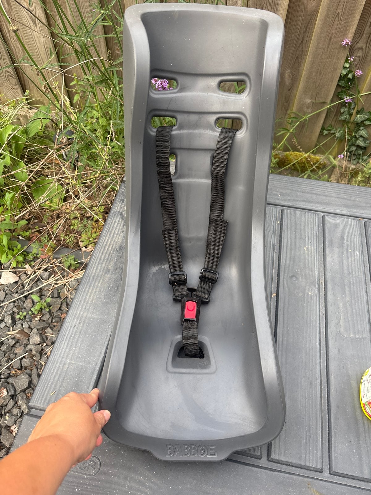 Babboe bakfiets peuterschaal met gordel, Ophalen, Gebruikt, 0 t/m 18 kg, Achterzitje