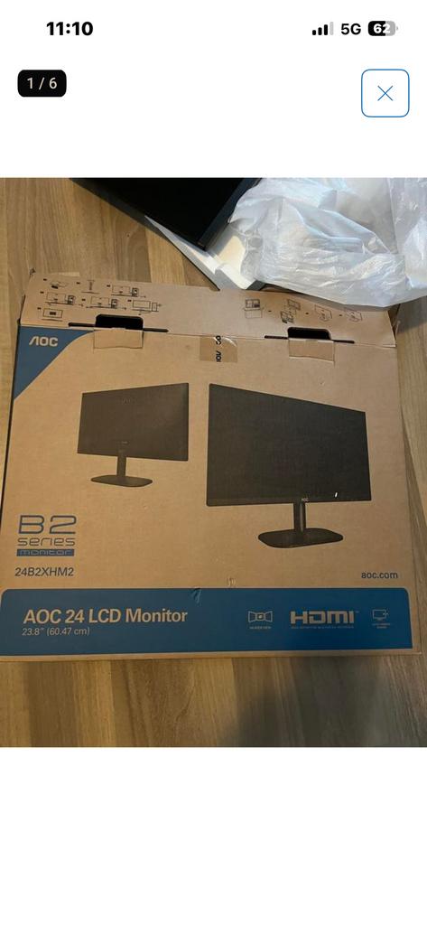 AOC 24" (75 60,5 cm ) monitor TE KOOP, IPS, 101 t/m 150 Hz, Ophalen of Verzenden, Zo goed als nieuw