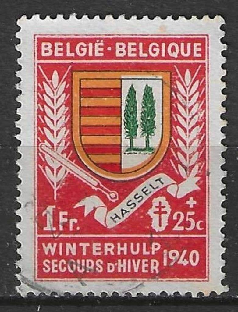 Belgie 1940 - Yvert/OBP 543 - Winterhulp - Hasselt (ST), Postzegels en Munten, Verzenden, Gestempeld