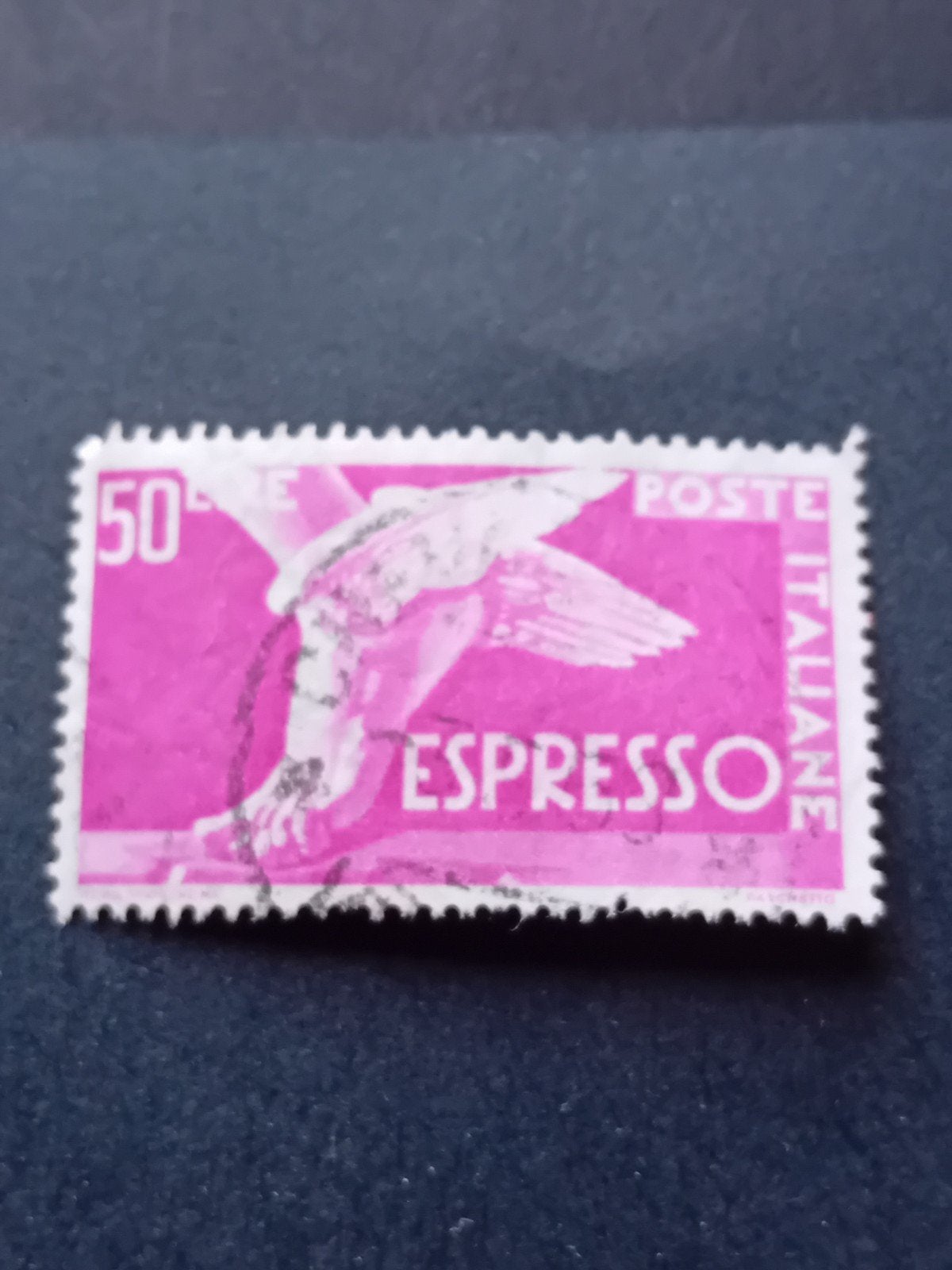 Zeldzame Italiaanse Espresso Postzegel 50 cent, Postzegels en Munten, Ophalen of Verzenden, Gestempeld