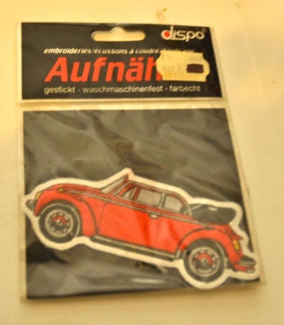VW kever cabrio Patch opnaai embleem  jaren 70, Ophalen of Verzenden, Zo goed als nieuw, Auto's