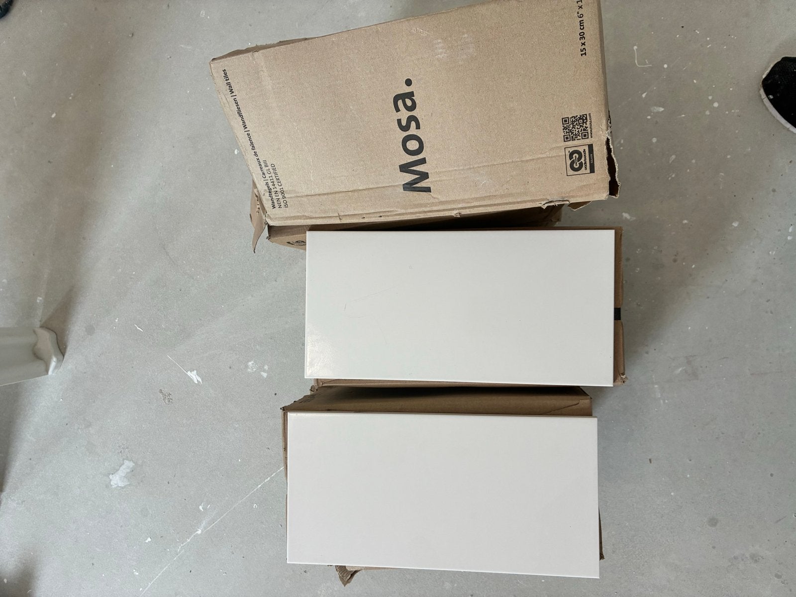 Mosa wandtegels wit 15x30 cm - Nieuw in doos, Doe-het-zelf en Verbouw, Ophalen, Nieuw, 20 tot 40 cm, Wandtegels