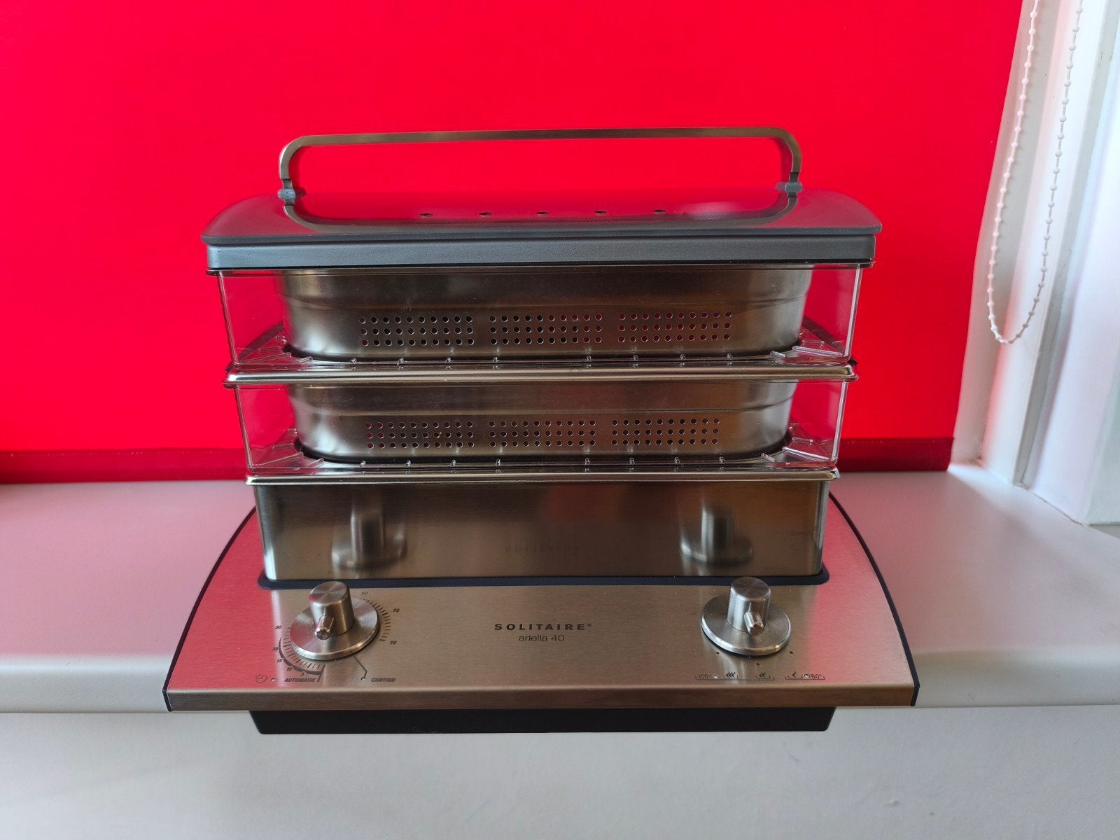 Luxe Solitaire Ariella 40 Stoomkoker food steamer, Ophalen, Zo goed als nieuw