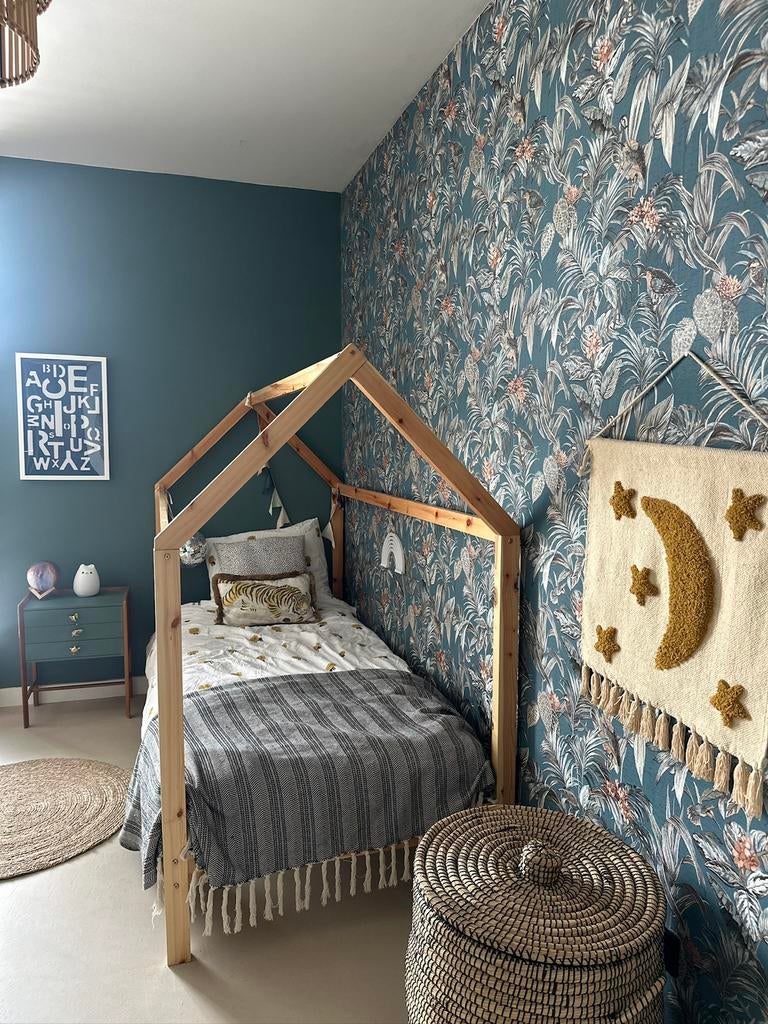 Vipack Dallas kinderbed 90x200 naturel, Kinderen en Baby's, Kinderkamer | Bedden, Ophalen, 85 tot 100 cm, Zo goed als nieuw, Lattenbodem
