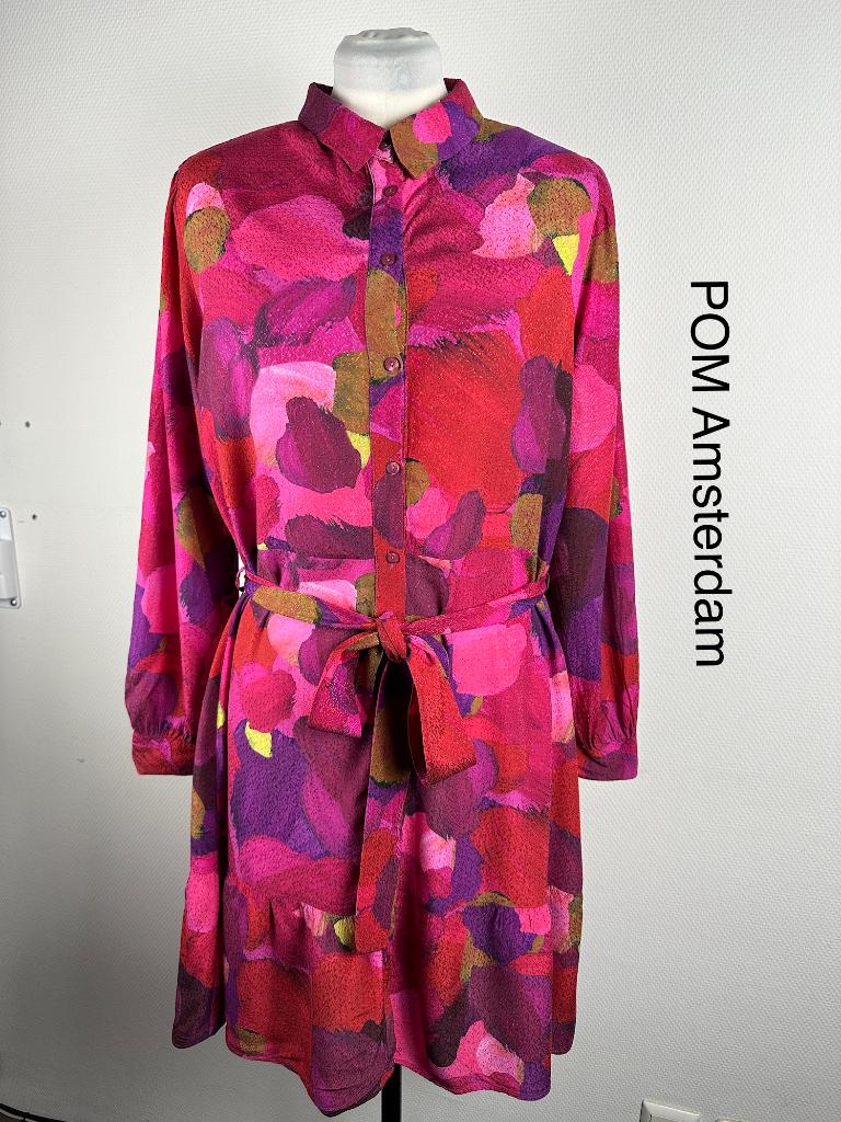 POM Amsterdam Jurk  (mt: 42) JR/72, Kleding | Dames, Jurken, Nieuw, Maat 42/44 (L), Blauw, Onder de knie, Ophalen of Verzenden