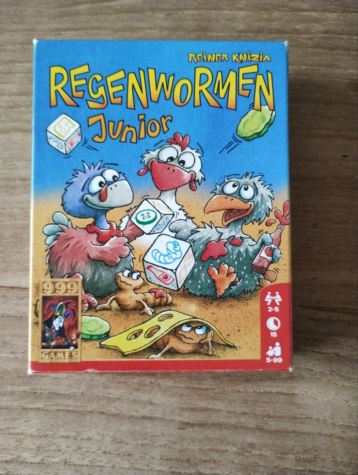 Regenwormen Junior - Leuk dobbelspel voor kinderen, Ophalen, Gebruikt, 999 Games, Een of twee spelers