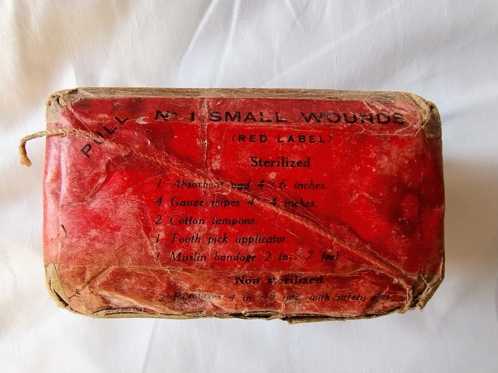 Brits verbandpakket No.1 Small Wounds (Red Label), Ophalen of Verzenden, Landmacht, Engeland, Overige typen