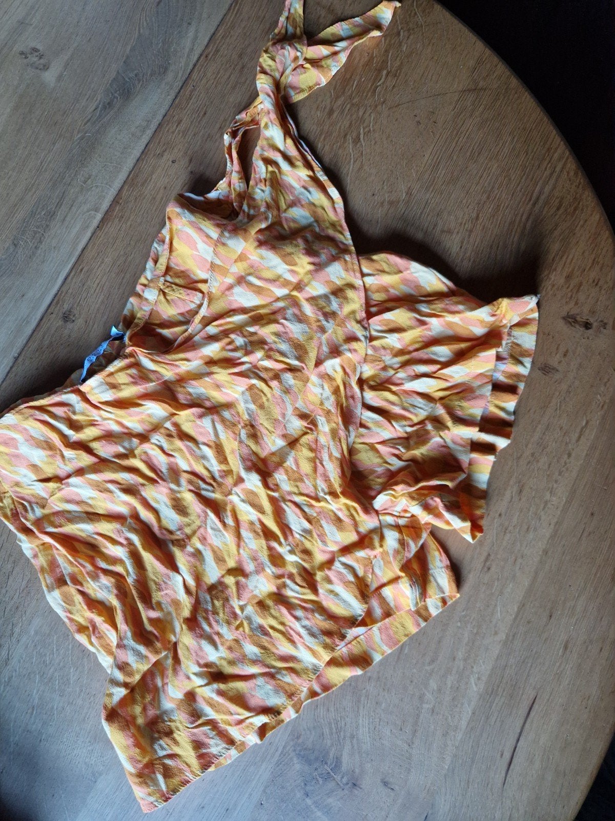 ORANJE VISCOSE OVERSLAG BROEK ROKJE MAAT S, Costes, Ophalen of Verzenden, Maat 36 (S), Oranje