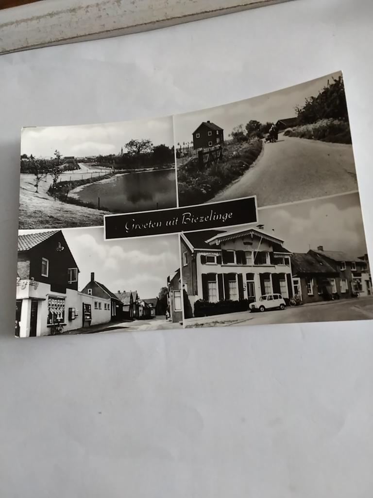 GROETEN UIT. BIEZELINGE. 4 afbeeldingen, Verzamelen, Ophalen of Verzenden, 1960 tot 1980