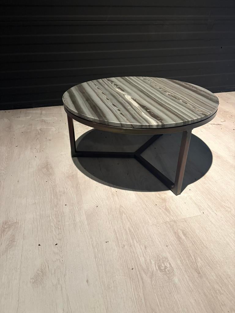 Salontafel met marmer blad - showroom model, Huis en Inrichting, Tafels | Salontafels, Ophalen, 100 tot 150 cm, 50 tot 100 cm