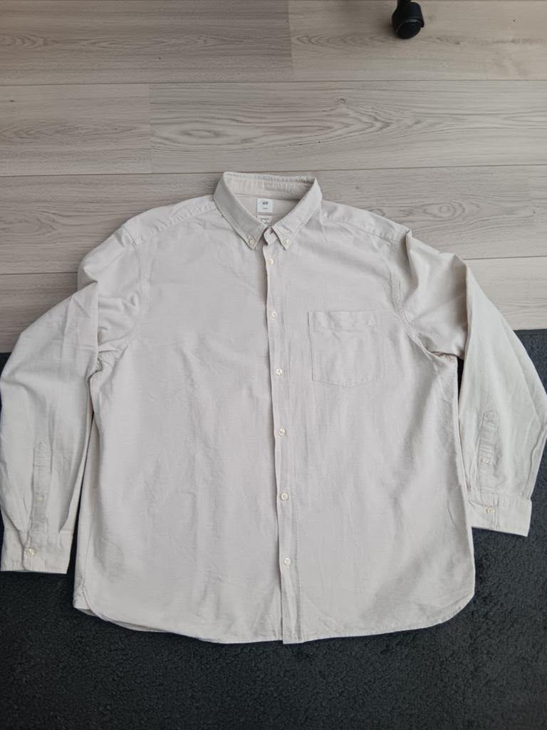 Overhemd, H&M, mt XXL, Kleding | Heren, Overhemden, Verzenden, Zo goed als nieuw, Beige, Halswijdte 43/44 (XL)