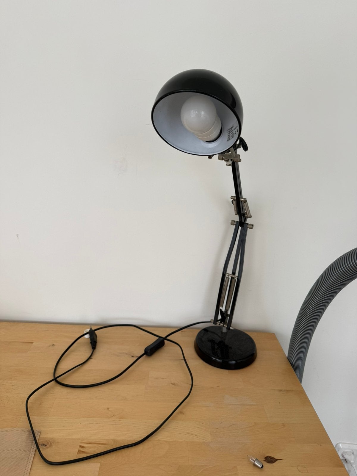 Ikea verstelbare bureaulamp, Ophalen, Bureaulamp, Gebruikt, Zwart