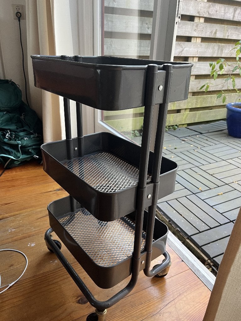 IKEA RÅSKOG opberg/roltrolley 3-laags – grijs, Huis en Inrichting, Ophalen, Gebruikt, IKEA, Keukentrolley