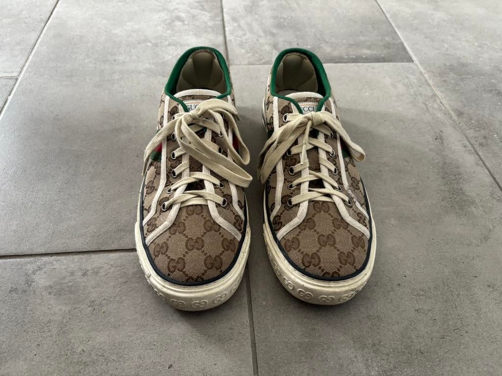 Gucci Tennis 1977 GG Sneakers, Overige kleuren, Ophalen of Verzenden, Sneakers of Gympen, Zo goed als nieuw