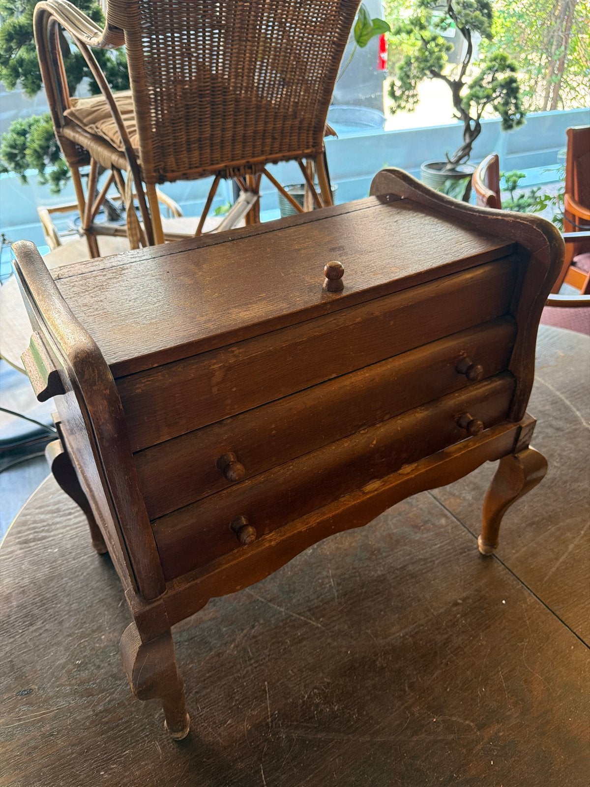 Vintage Houten Naaidoos met Lades, Ophalen