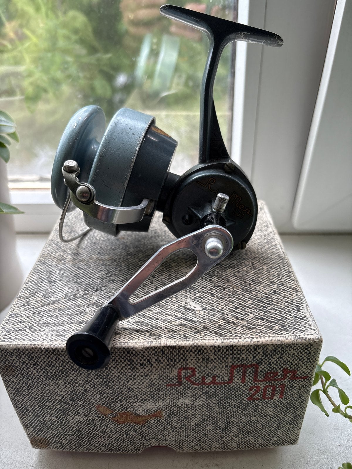 Vintage Vismolen Ru-Mer 201 met originele doos en garantie, Watersport en Boten, Ophalen, Zo goed als nieuw, Molen